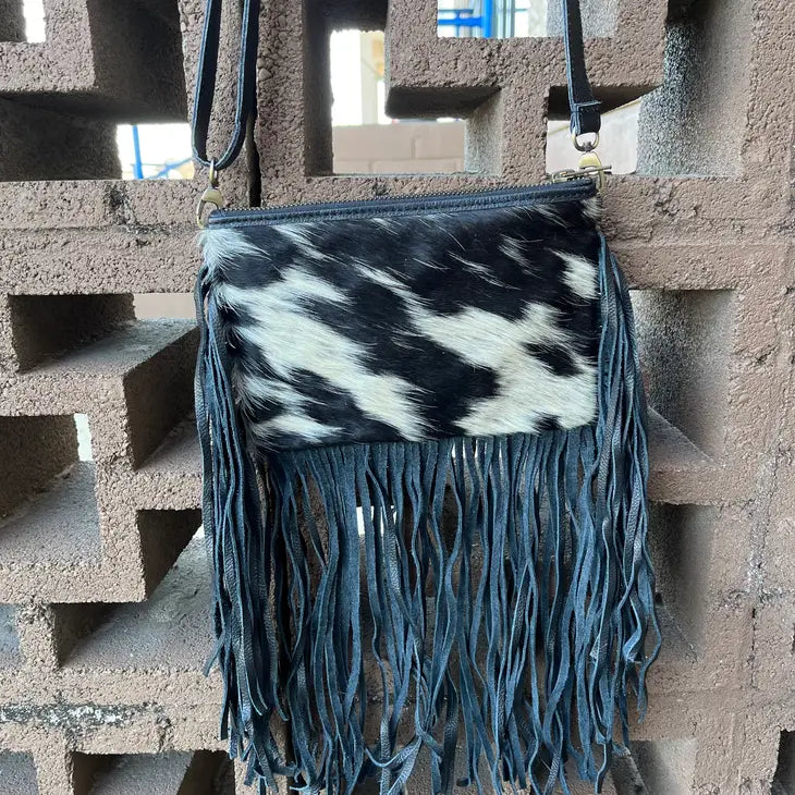 Fringe Cowhide Crossbody