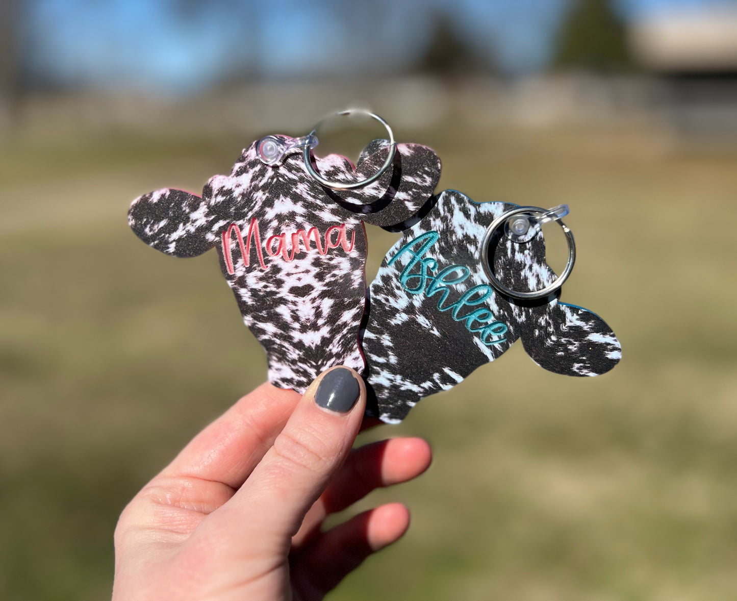 Cow Head Keychain