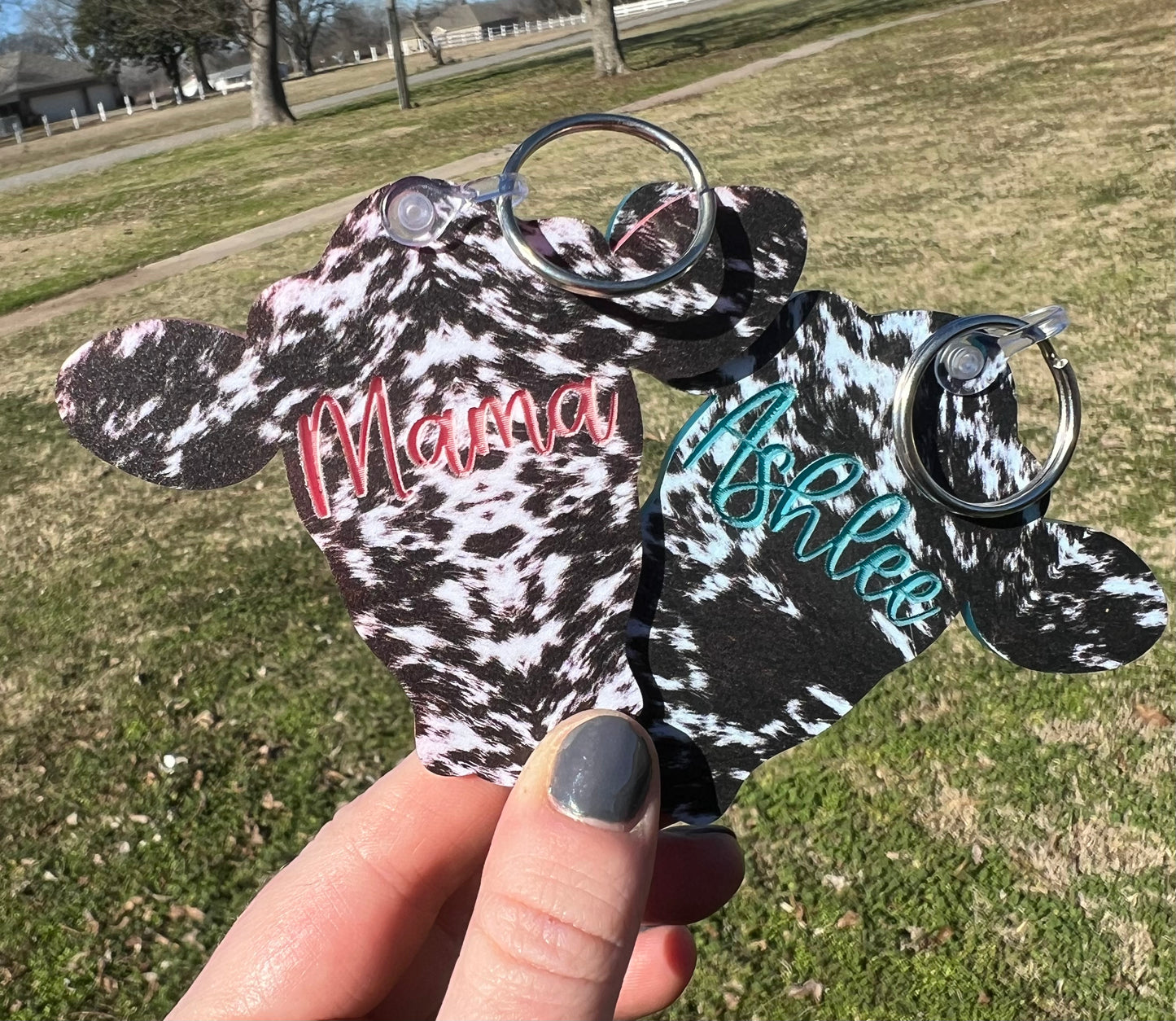 Cow Head Keychain