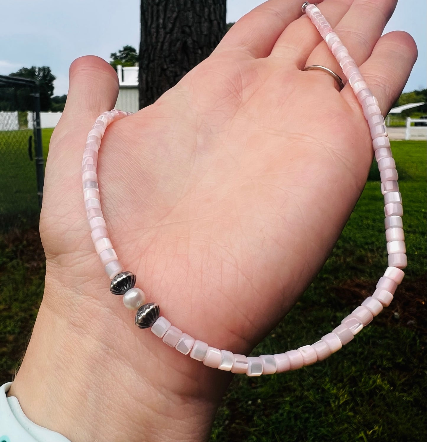 Pink Shell Choker