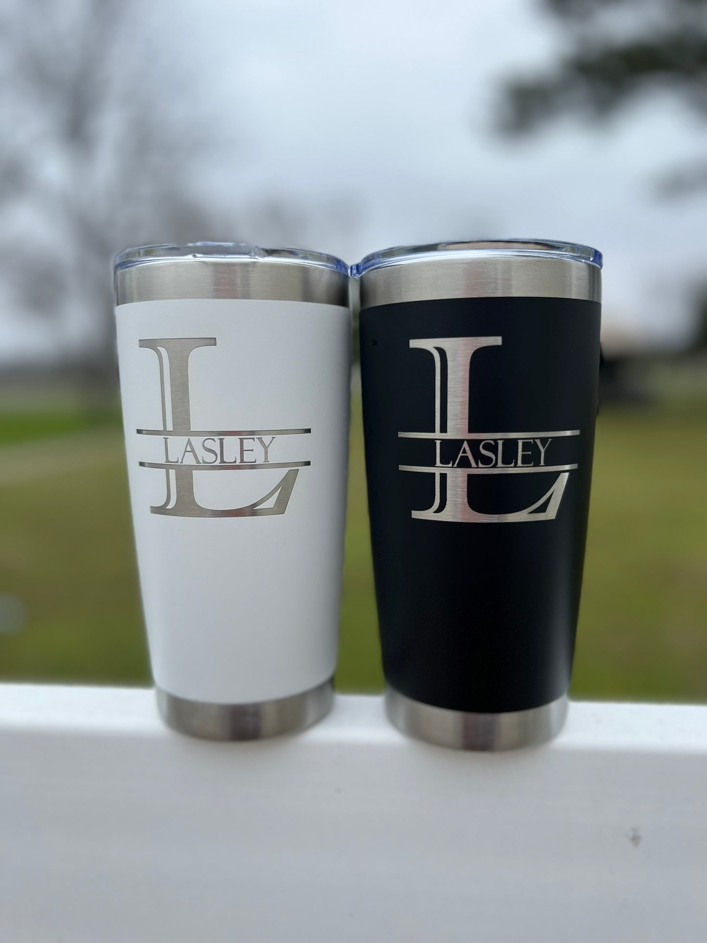Split letter Monogram Tumbler