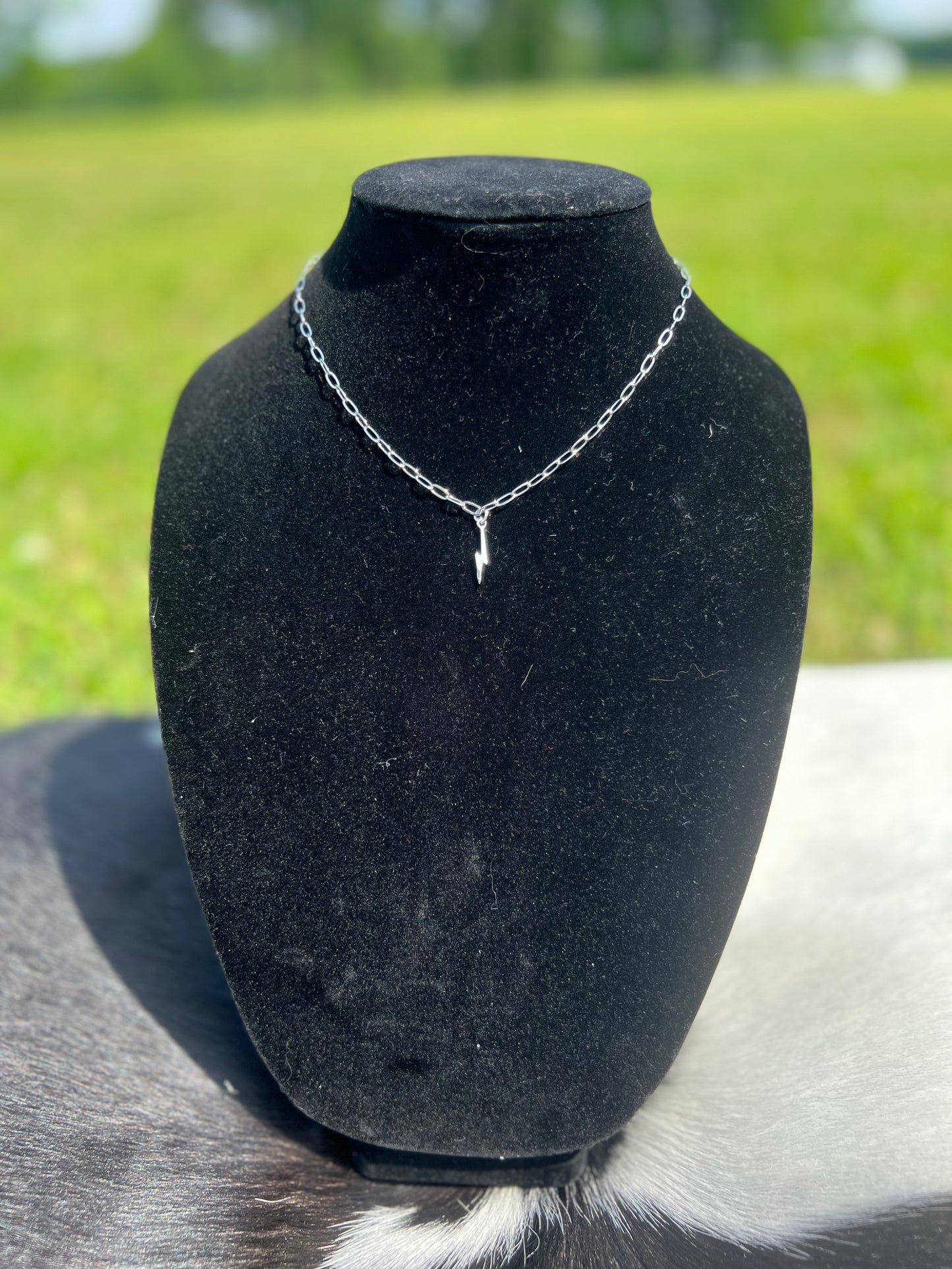 Lightning Bolt Silver Choker