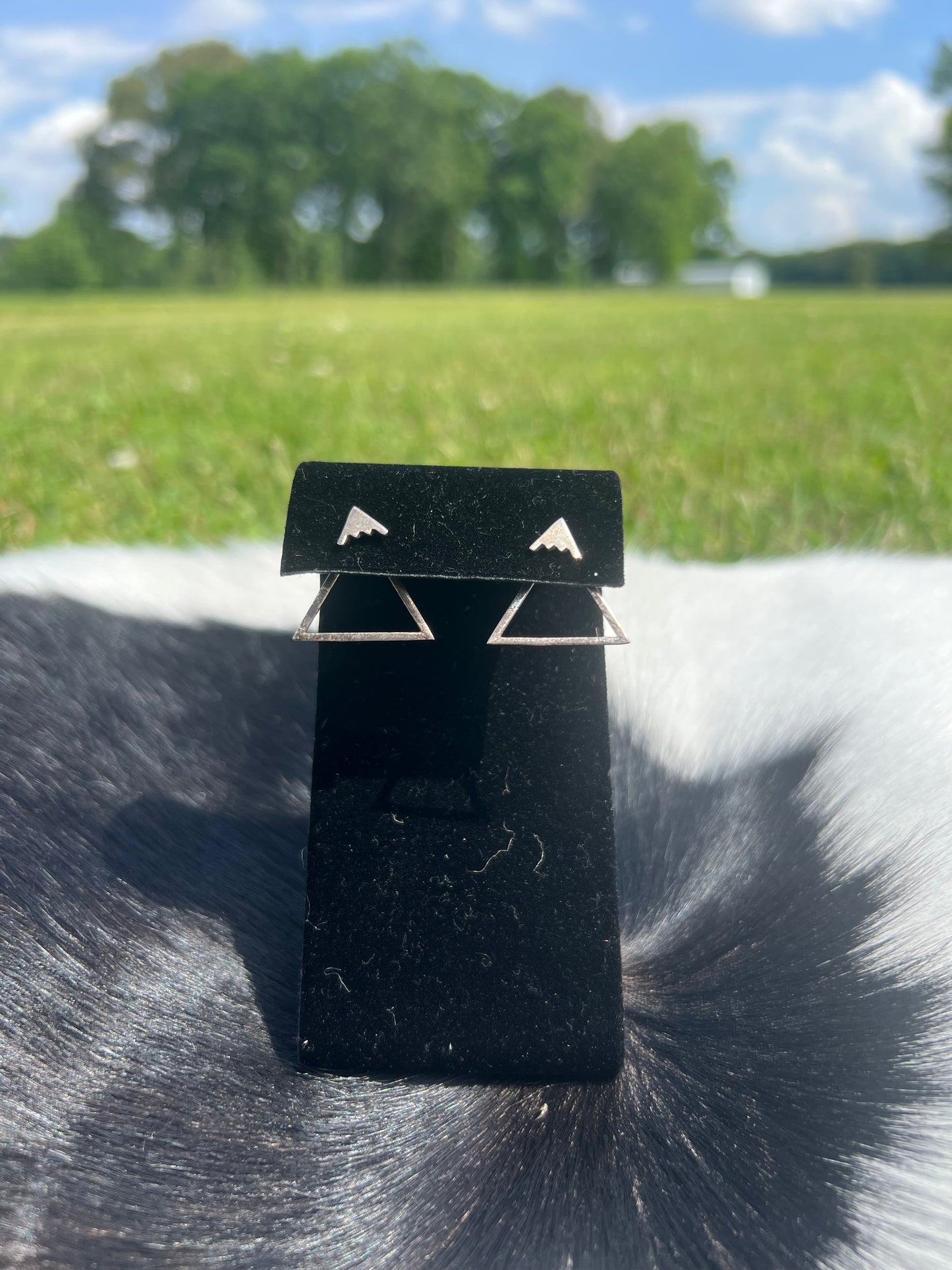 Sterling Silver Mountain Earrings