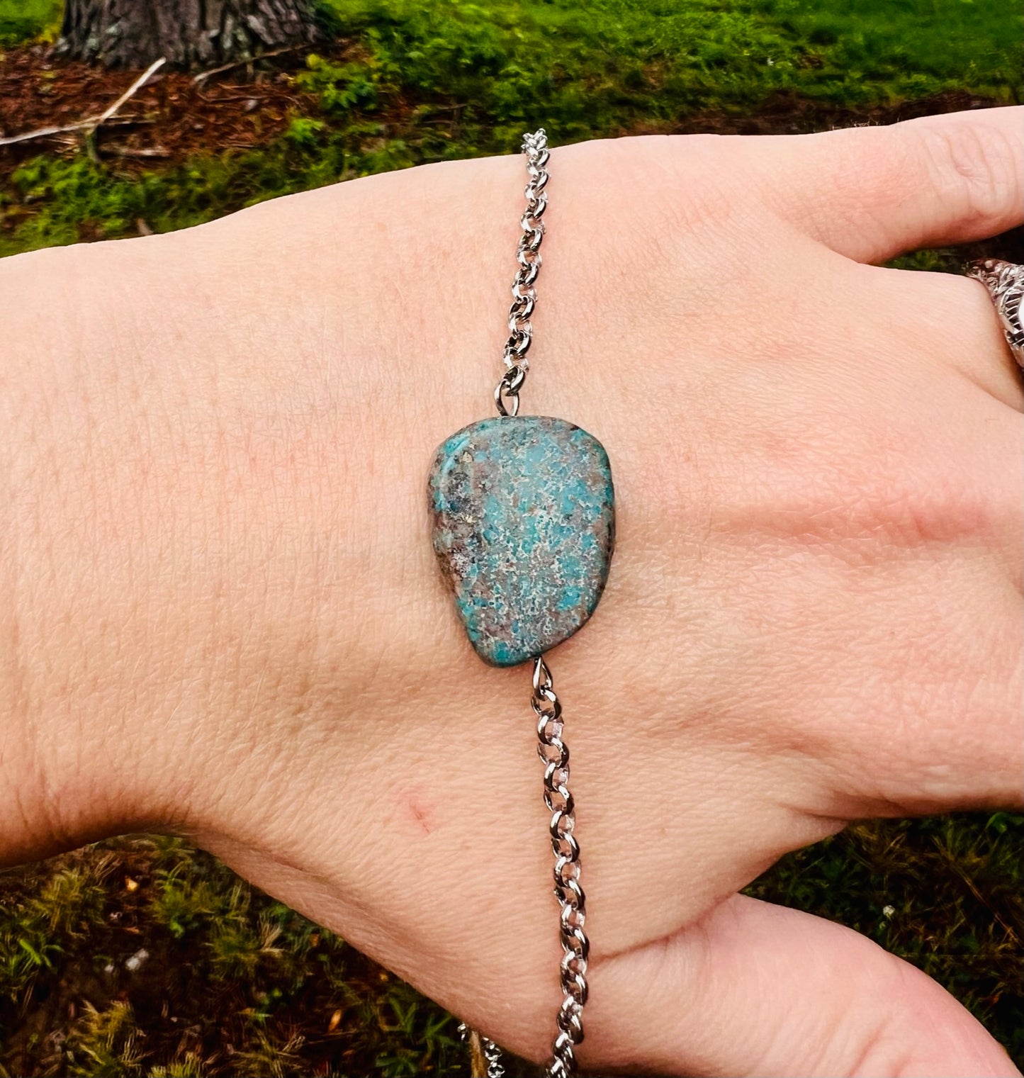 Genuine Turquoise Slab Choker