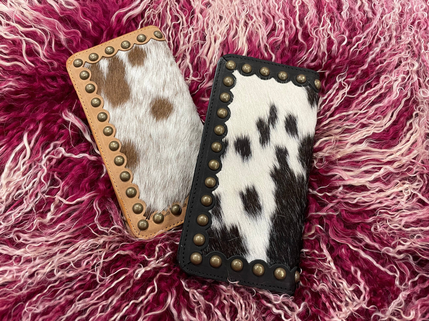 Cowhide Stud Wallet