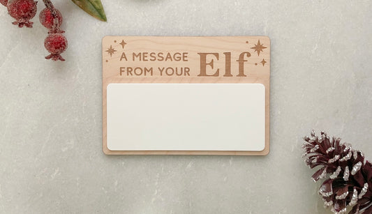 Elf Message Dry Erase Sign