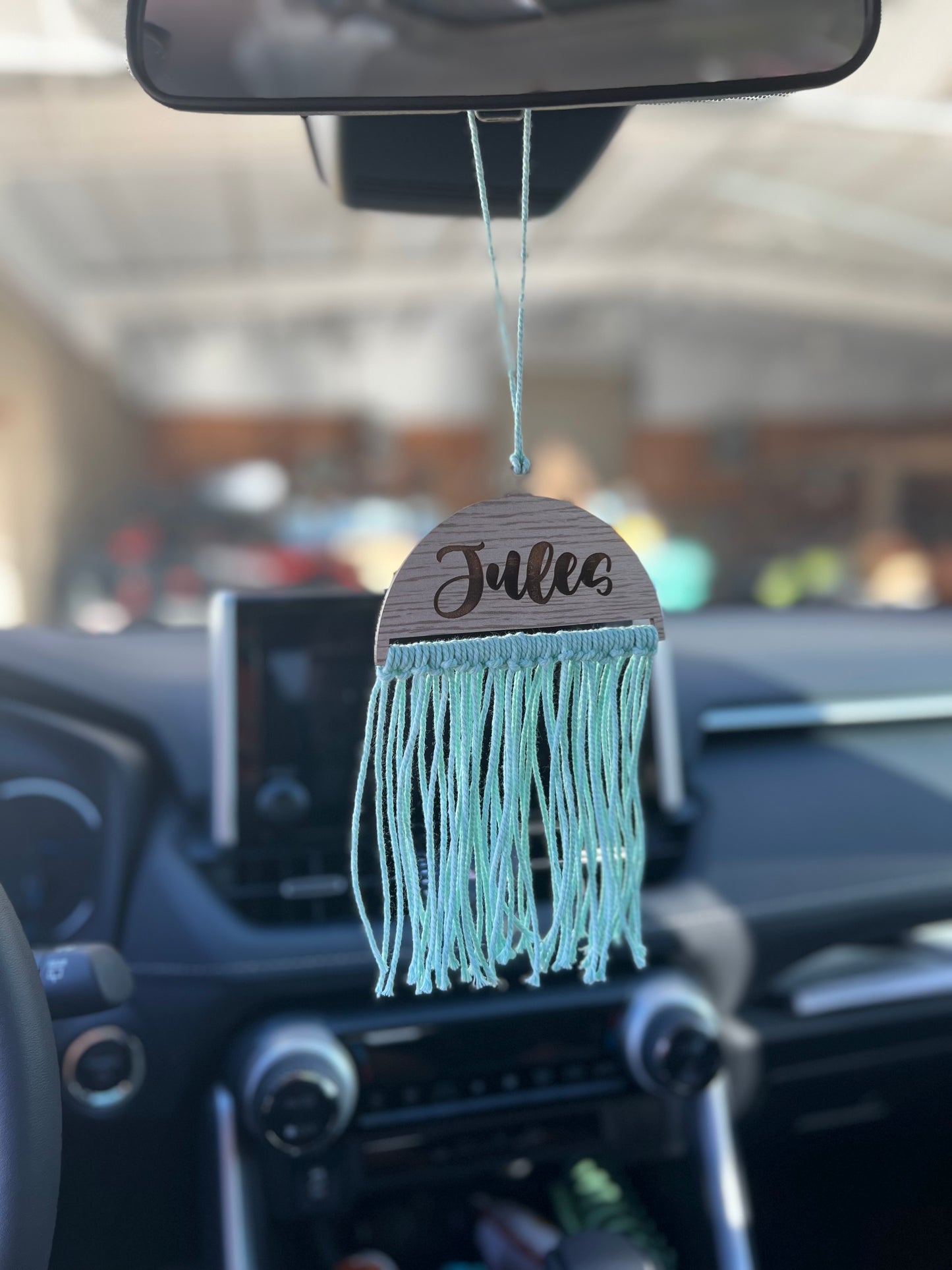 MACRAME CAR CHARMS