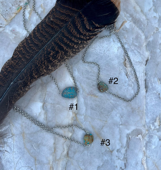 Genuine Turquoise Slab Choker