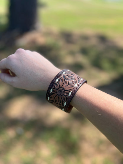 Tooled Leather Bracelet