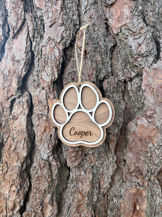 Paw Print Ornament