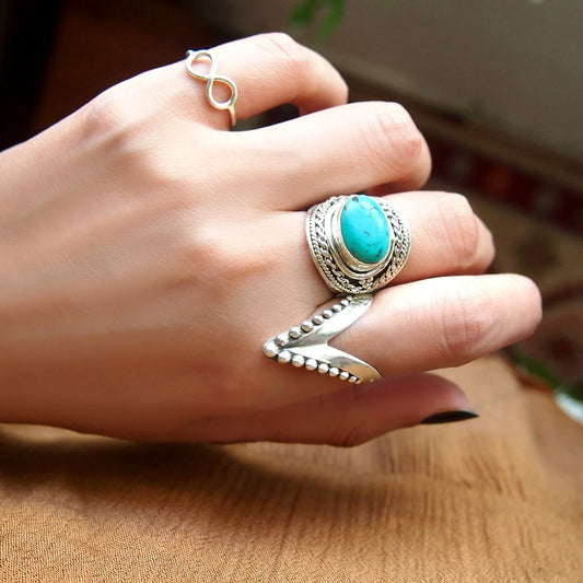 Full Finger Chevron Ring