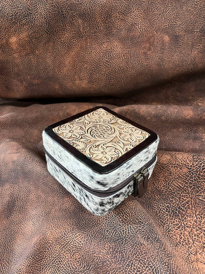 Tooled Cowhide Jewelry Boxes