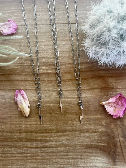 Lightning Bolt Silver Choker